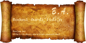 Bodosi Aurélián névjegykártya